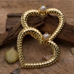 Pearl Heart Earrings